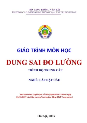 Giáo trình Dung sai Đo lường Ngành Lắp đặt Cầu