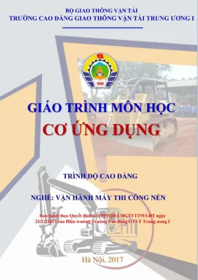 Giáo trình Cơ ứng dụng Vận hành máy thi công nền