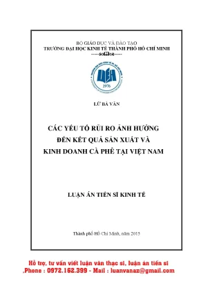 Các yếu tố rủi ro trong kinh doanh cà phê tại TP.HCM