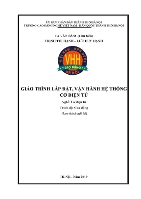 Giáo Trình Lắp Đặt và Vận Hành Hệ Thống Cơ Điện Tử Cao Đẳng
