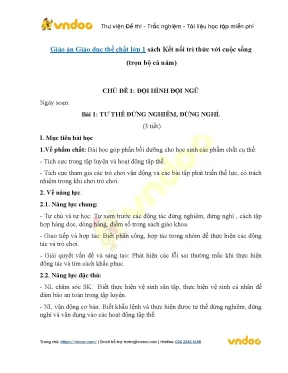Giáo án Giáo dục thể chất lớp 1: Kết nối tri thức với