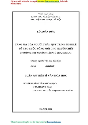 Nghiên cứu tang ma của người Thái: Quy trình tạo cuộc