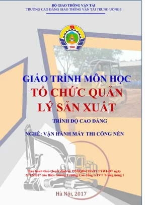 Giáo trình Tổ chức quản lý sản xuất máy thi công nền
