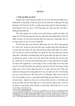 So sánh cơ quan thanh tra quốc hội trên thế giới và ứng