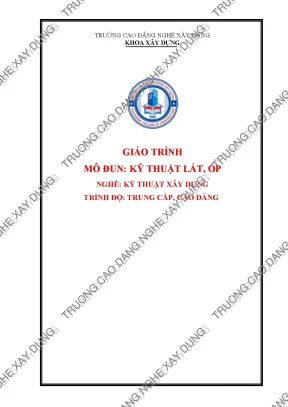 Giáo trình kỹ thuật lát ốp nghề kỹ thuật xây dựng (Full)
