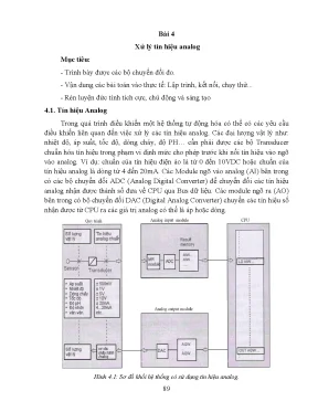 Giáo Trình PLC Cơ Bản: Xử Lý Tín Hiệu Analog