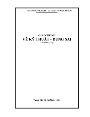 Giáo Trình Vẽ Kỹ Thuật Dung Sai Tại Trường CĐ Kinh Tế Kỹ 
