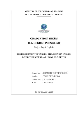 Sự phát triển của tiếng Anh trong văn học và tài liệu 