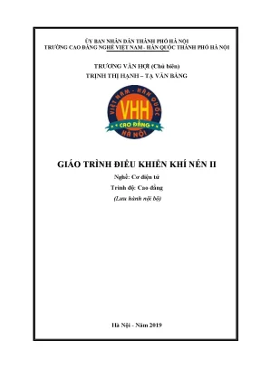 Giáo Trình Điều Khiển Khí Nén II - Nghề Cơ Điện Tử Cao Đẳng