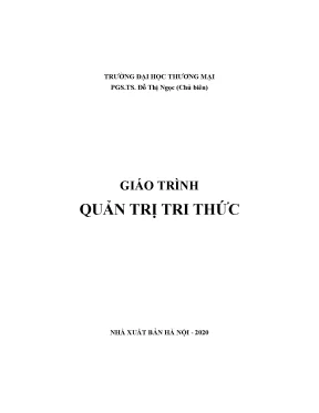 Giáo Trình Quản Trị Tri Thức: Tài Liệu Học Tập Cần Thiết