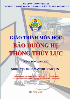 Giáo trình bảo dưỡng hệ thống thủy lực máy thi công