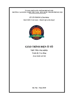Giáo Trình Điện Ô Tô: Hướng Dẫn Học Tập Nghề Điện Công 
