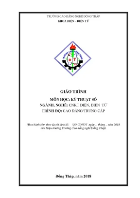 Giáo Trình Kỹ Thuật Số Ngành Công Nghệ Kỹ Thuật Điện - 