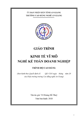 Giáo Trình Kinh Tế Vĩ Mô Cho Nghề Kế Toán Doanh Nghiệp
