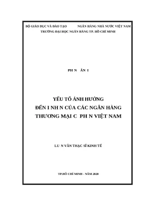 Yếu Tố Ảnh Hưởng Đến Lợi Nhuận Của Ngân Hàng Thương Mại