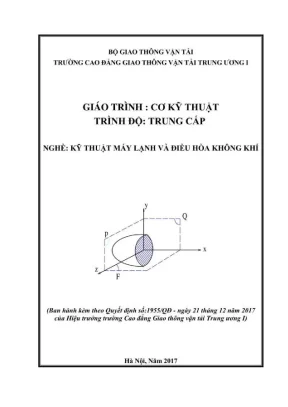 Giáo trình Cơ Kỹ thuật Ngành Lạnh & Điều hòa không khí