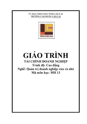 Giáo Trình Tài Chính Doanh Nghiệp Dành Cho Quản Trị 
