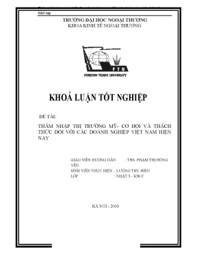 Cơ hội và thách thức cho doanh nghiệp Việt Nam khi thâm 