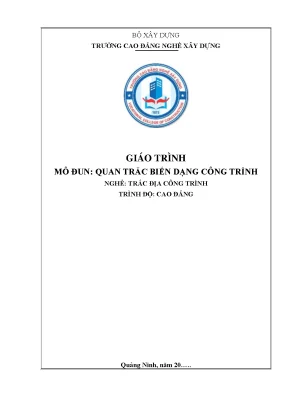 Giáo Trình Quan Trắc Biến Dạng Công Trình Trắc Địa