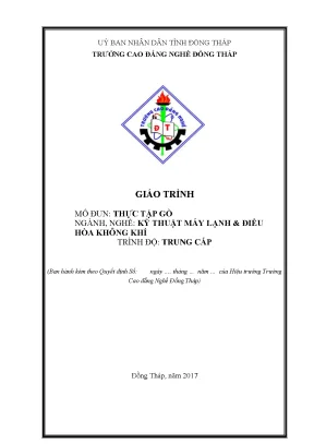 Giáo Trình Thực Tập Kỹ Thuật Gò Nghề Máy Lạnh Trung Cấp