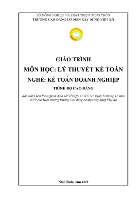 Giáo Trình Lý Thuyết Kế Toán Doanh Nghiệp Cao Đẳng