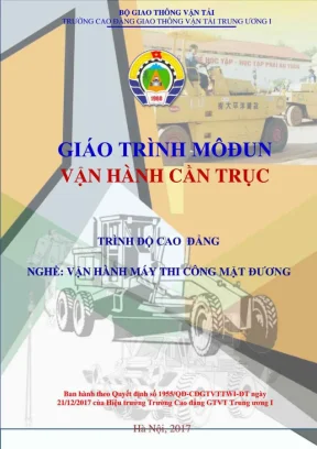 Giáo trình Vận hành Cần trục Trình độ Cao đẳng (Full)