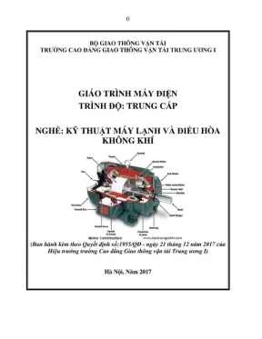 Giáo trình Máy điện: Kỹ thuật Máy lạnh & Điều hòa Trung cấp