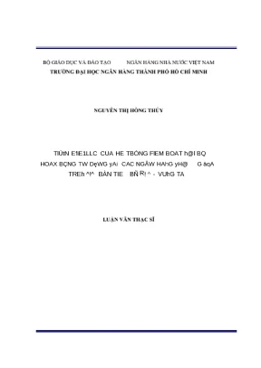 Tính Hiệu Lực Hệ Thống Kiểm Soát Nội Bộ Trong Hoạt Động