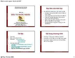 Đầu Tư Nước Ngoài: Khái Niệm, Phân Loại và Các Hình Thức