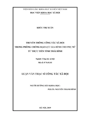Truyền thông công tác xã hội phòng chống bạo lực gia