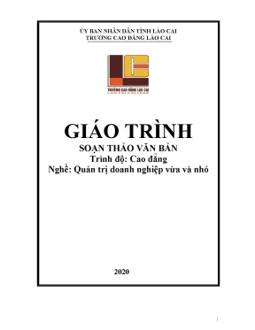 Giáo Trình Soạn Thảo Văn Bản Cho Ngành Quản Trị Doanh 