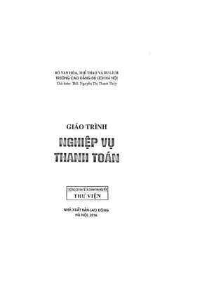 Giáo trình Nghiệp vụ Thanh toán (Bản đầy đủ nhất)