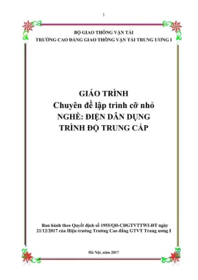 Giáo trình Lập trình PLC cỡ nhỏ (LOGO) - Điện Dân Dụng