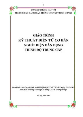 Giáo trình Kỹ thuật Điện tử cơ bản - Điện dân dụng