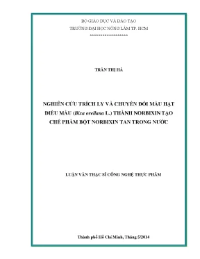 Nghiên cứu chuyển đổi màu hạt điều Bixa orellana thành