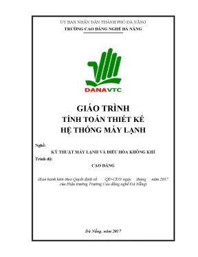 Giáo Trình Thiết Kế Hệ Thống Máy Lạnh Chuyên Nghiệp