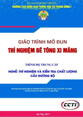 Giáo trình Thí nghiệm Bê tông Xi măng ngành Cầu đường