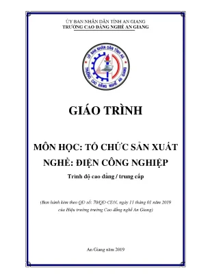 Giáo Trình Tổ Chức Sản Xuất Nghề Điện Công Nghiệp