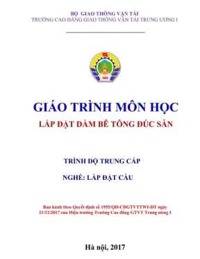 Giáo trình Lắp đặt dầm bê tông đúc sẵn cho ngành Cầu