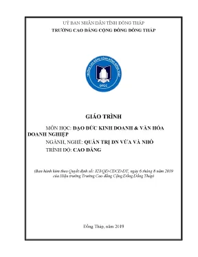 Giáo Trình Đạo Đức Kinh Doanh và Văn Hóa Doanh Nghiệp