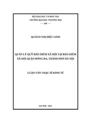 Quản lý quỹ bảo hiểm xã hội tại quận Đống Đa, Hà Nội