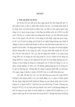Trách Nhiệm Do Vi Phạm Hợp Đồng Tín Dụng Tại Vietcombank