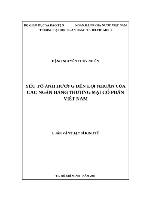 Yếu Tố Ảnh Hưởng Đến Lợi Nhuận Của Ngân Hàng Thương Mại