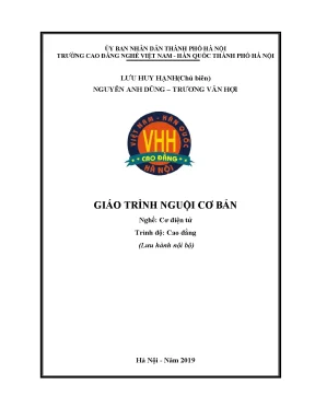Giáo Trình Nguội Cơ Bản Cho Nghề Cơ Điện Tử Cao Đẳng