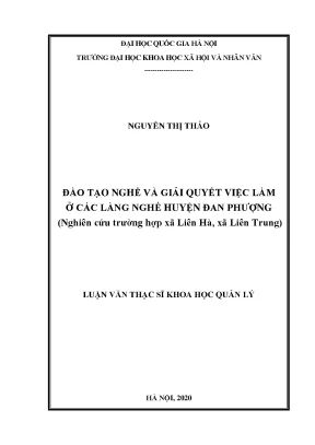 Đào Tạo Nghề và Giải Quyết Việc Làm Tại Các Làng Nghề