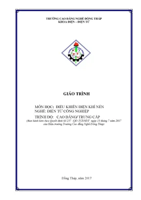 Giáo Trình Điều Khiển Điện Khí Nén cho Nghề Điện Tử Công 