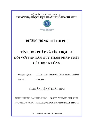 Tính Hợp Pháp và Hợp Lý của Văn Bản Quy Phạm Pháp Luật