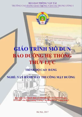 Giáo trình Bảo dưỡng Hệ thống Thủy lực Máy thi công
