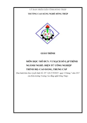 Giáo Trình Vi Mạch Số Lập Trình Ngành Điện Tử Công Nghiệp