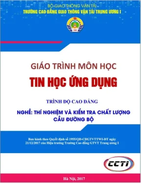 Giáo trình tin học ứng dụng kiểm tra chất lượng cầu đường
